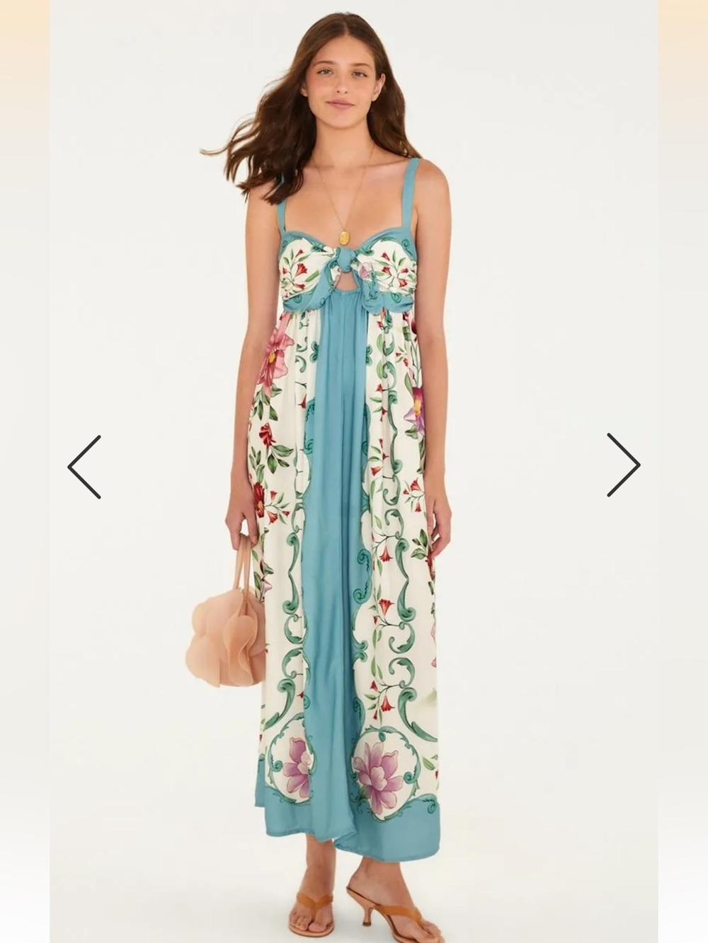 Farm RIO maxi dress blue and white NWT